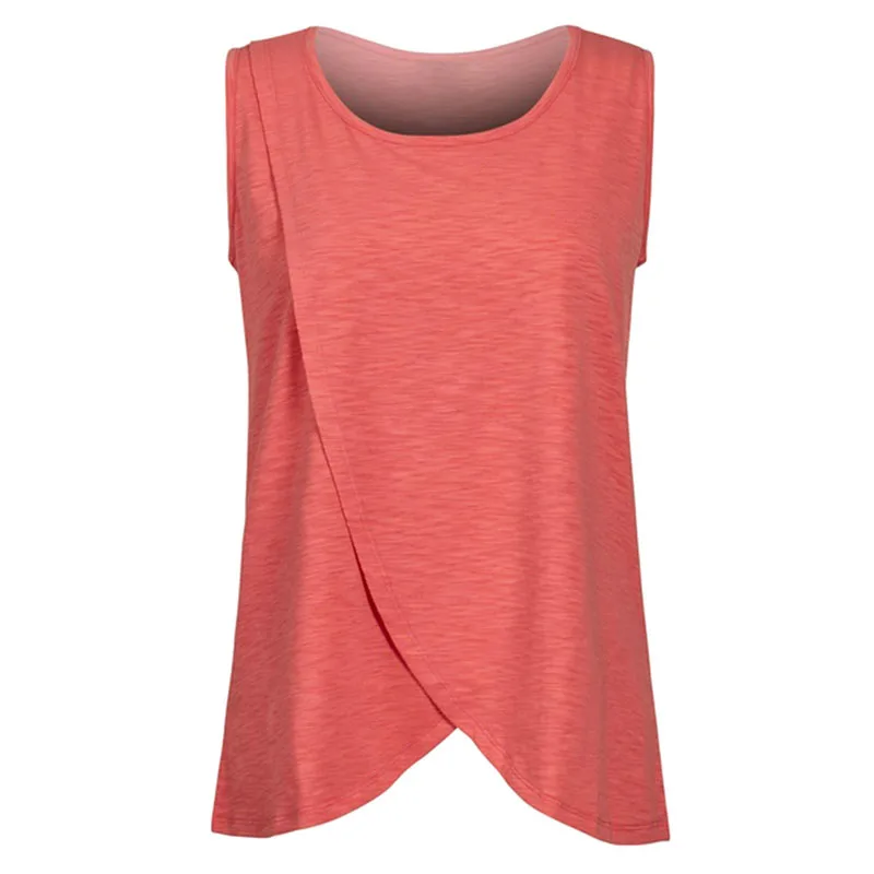 5XL Nursing Tops Vest Maternity Breastfeeding Clothes For Pregnant Women Sleeveless Feeding Tees T-shirts Gravidas Vest Clothing