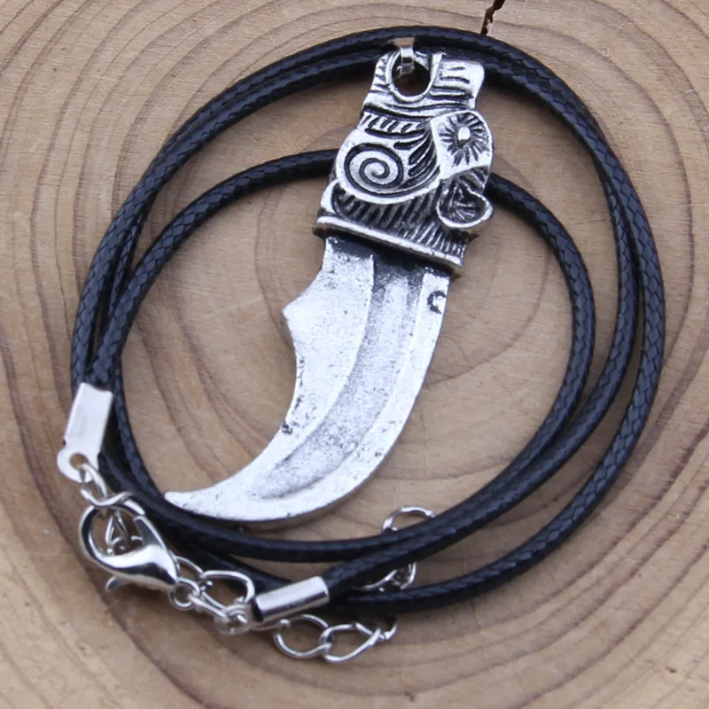 Мужское ожерелье с викингом старинное серебряное и Античное серое 2019|men necklace|viking