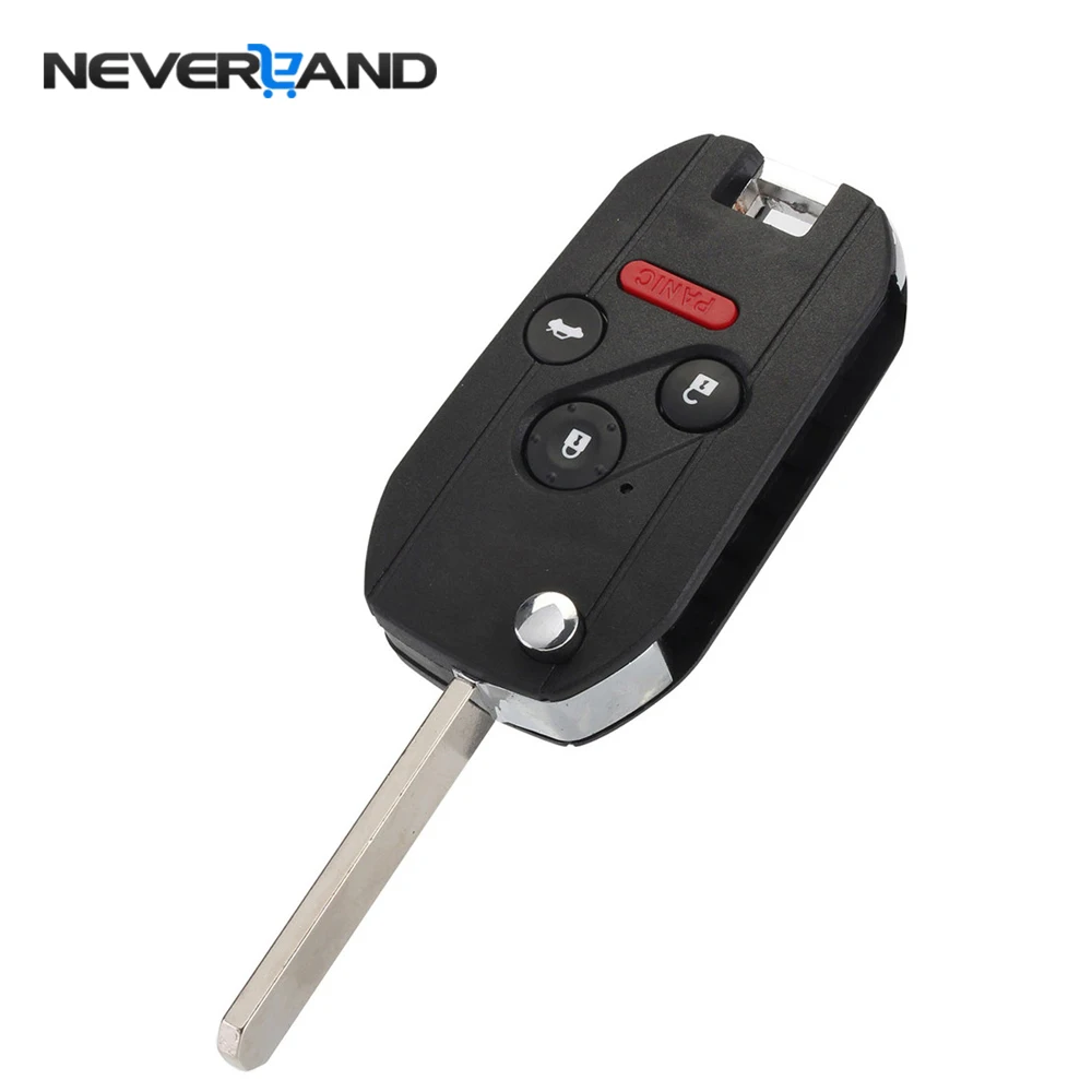 

Neverland 3+1 Buttons Folding Remote Car Key Shell Case Fob 313.8Mhz ID46 Chip for Honda Accord Fit Civic D45T