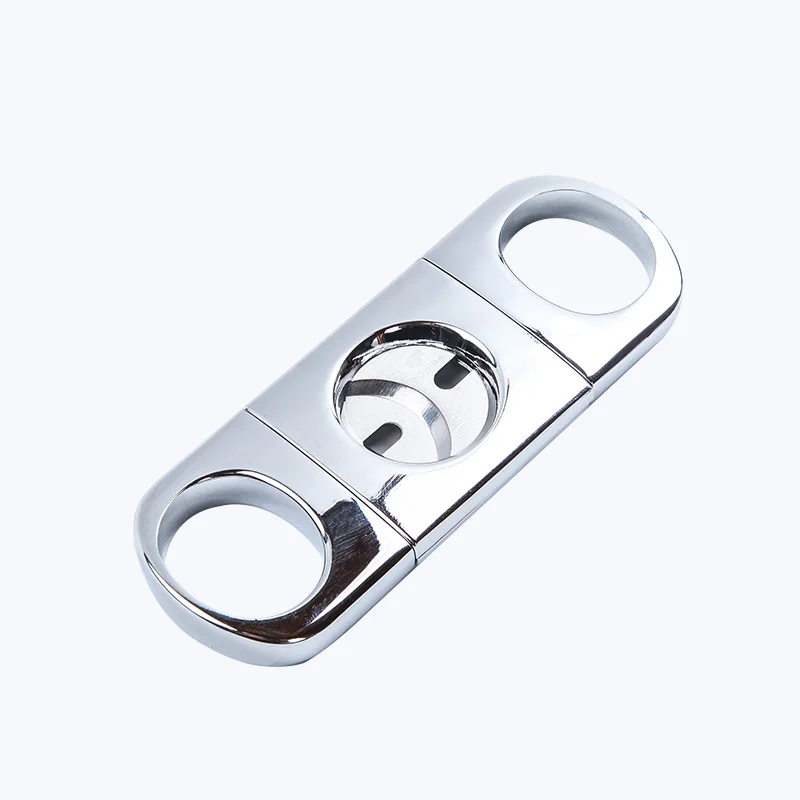 

New 1pcs Square Guillotine Cigar Cutter Stainless Steel Knife Cigar scissors ,cigar accessories With Cigar Punch And Gift Box