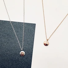 Lucky Golden Bean Clavicle Chain корейские простые универсальные 925 пробы серебряные темпераментные женские ожерелья SNE042