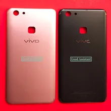 Черный/золотой/розовый 5,7 дюйма для BBK Vivo V7 1718/Vivo Y75 Y75A задняя крышка батарейного отсека Корпус Задняя стеклянная линза части