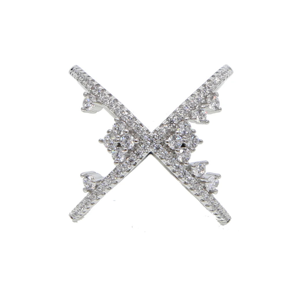 Newest Design Infinite Ring X shape Cross Micro Pave Stack CZ AAA Promotion Men Fashion Hip pop Punk Rings Cool Jewelry | Украшения и