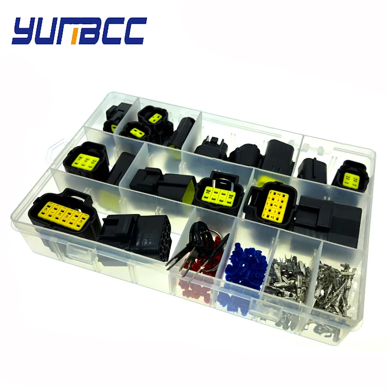 

226Pcs 1.8 series denso Waterproof Electrical plug Wire Connector Sets Kits with Crimp Terminal and rubber seals