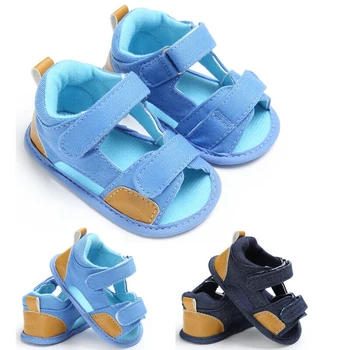 

New Unisex Baby Girl Boys Sandals Soft Canvas Baby Sandals Anti-slip Suede Soles Clogs Newborn Kids Children Summer Sandal Clog