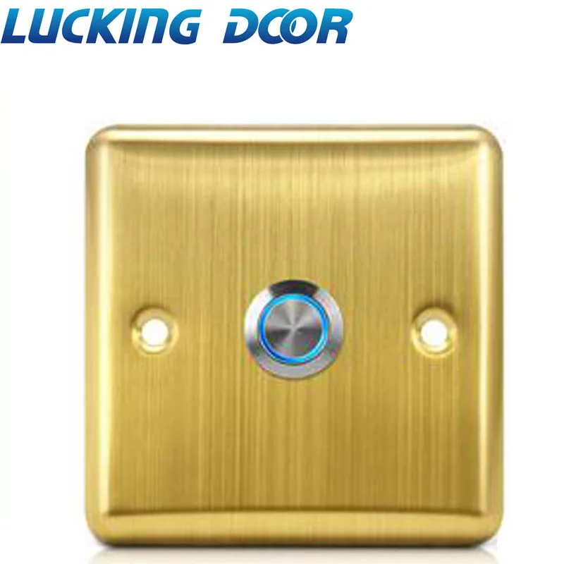 

LUCKING DOOR LED Backlight Stainless Steel Exit Button Push Switch Door Sensor Opener Release for Access Control
