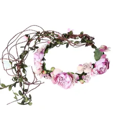 EVER FAIR Bride Floral Headband Wreath Hairband Flower Party Wedding Hair Girl Accessories Flower Crown Garland Flower Headpiece EVER FAIR Bride Floral Headband Wreath Hairband Flower Party Wedding Hair Girl Accessories Flower Crown Garland Flower Headpiece