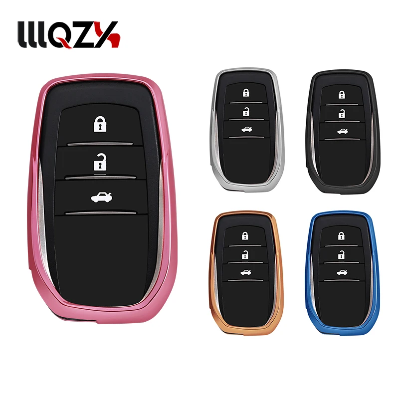 

New Car Styling TPU Key Cover Case For Toyota Chr C-hr RAV4 Land Cruiser 200 Avensis Auris Corolla Prius Key Shell Ring Holder