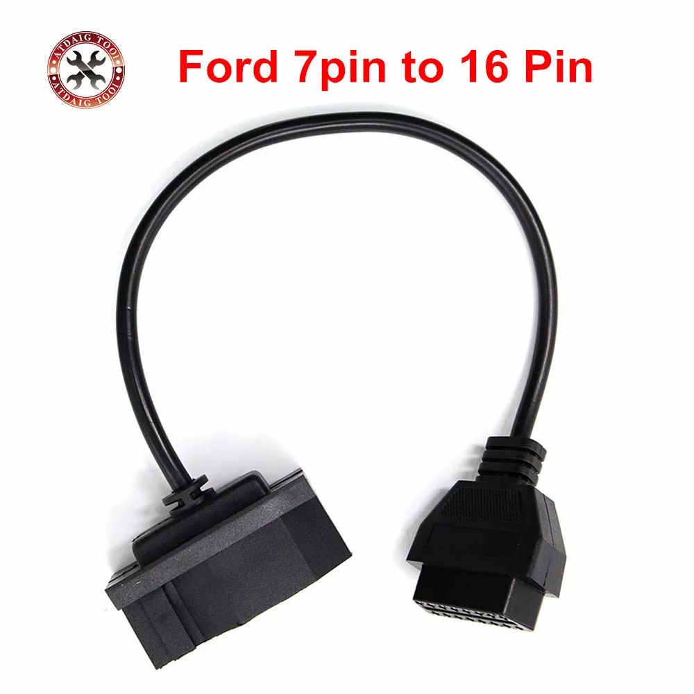 

7pin For Ford 7Pin to OBD2 16Pin Cable Converter For Ford 7 Pin OBDII 16 Pin Female Connector Transfer