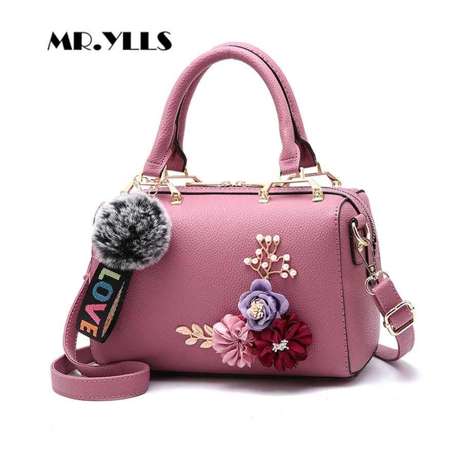

2018 Women Handbags New PU Leather Women Hadbags Fashion Solid Flowers Totes Females Casual Totes Big Capacity Lady Woman Bolsa