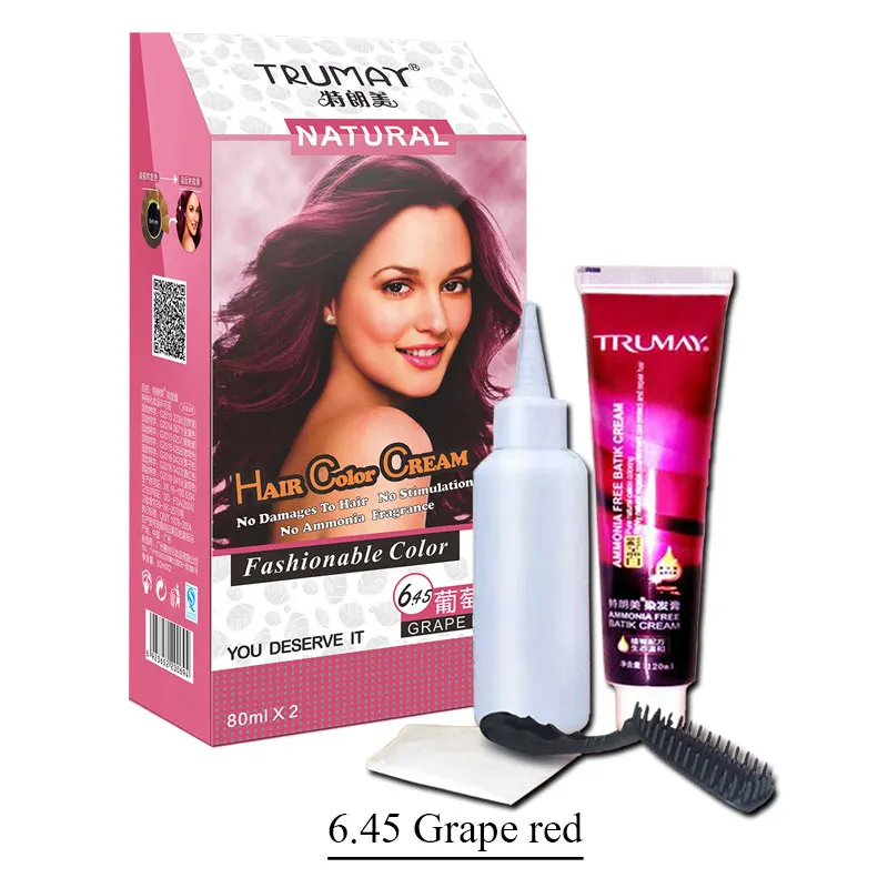 

TRUMAY 12 Colors Choose New Natural Plant Color Permanent Disposable Fast Hair Dye Hair Color Hair Dye Cream Brown Golden Flax