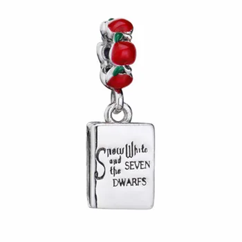 

Fits Pandora Bracelet 925 Sterling Silver Jewelry Snow White and The Seven Dwarfs Book Charm Original Beads for Jewelry Making