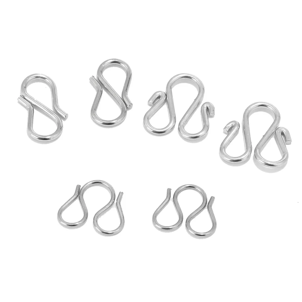 

20pcs/Lot Stainless Steel W Clasp For Jewellery Connector Clasp Necklace Bracelet Jewelry Making DIY Findings