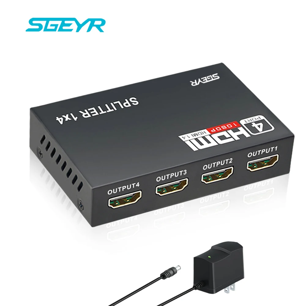 SGEYR 4 порты тонкого цифрового разъема для передачи звука и изображения 1x4 HDMI diкозырек 1 вход 4 выхода Поддержка HDCP Full HD 1080P 3D HDMI 1,3 мультимедиа Penta caliente