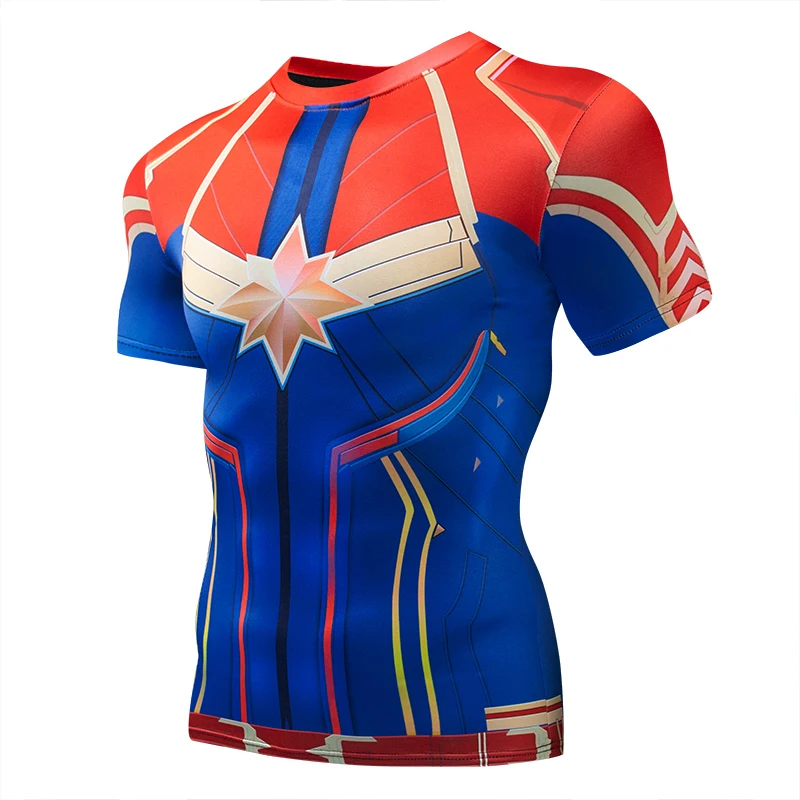 Мстители 4 эндшпиль Quantum войны 3D футболки с принтом обтягивающая мужская кофта гладить мужской костюм для косплея топы с короткими рукавами для мужчин