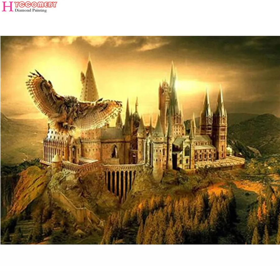 

Full Square Diamond Embroidery Harry Potter Castle 5D DIY Diamond Painting Cross Stitch,Mosaic Pattern Gifts FS1498