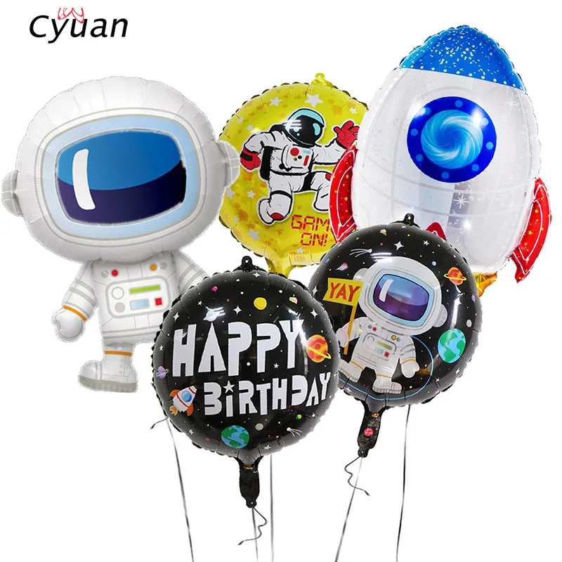 Cyuan наружное пространство украшения для дня рождения астронавт надувная ракета планета галактика солнечная система день рожденья для мальчиков украшения
