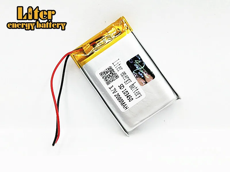 1/2/4 шт 103450 3 7 в 2000 мАч литий полимерный аккумулятор для MP3 GPS навигатор DVD рекордер