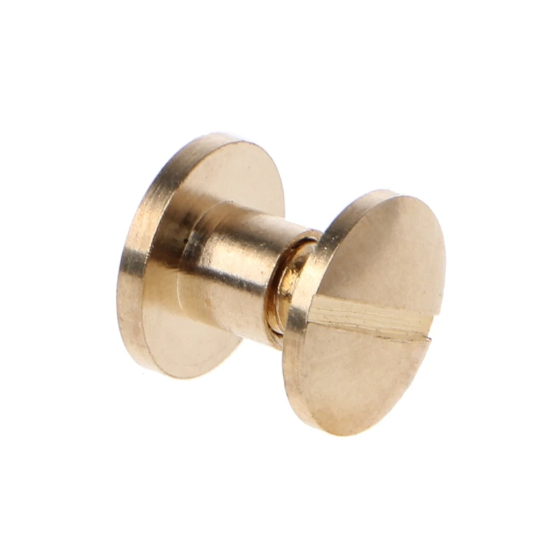 10Pairs Brass Chicago Screws Posts Belt Button for Leather Bookbinding Crafts