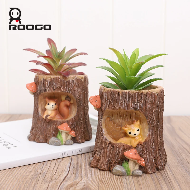 

Roogo Wooden Shape Hanging Flowerpot Balcony Hanging Planter Of Animals Succulent Plant Pot Creative Cachepot For flowers
