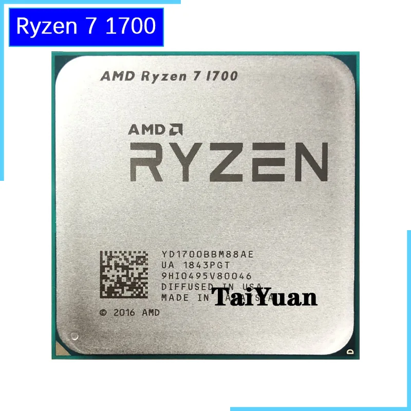 Восьмиядерный процессор AMD Ryzen 7 1700 R7 3 0 ГГц YD1700BBM88AE Socket AM4 новый без