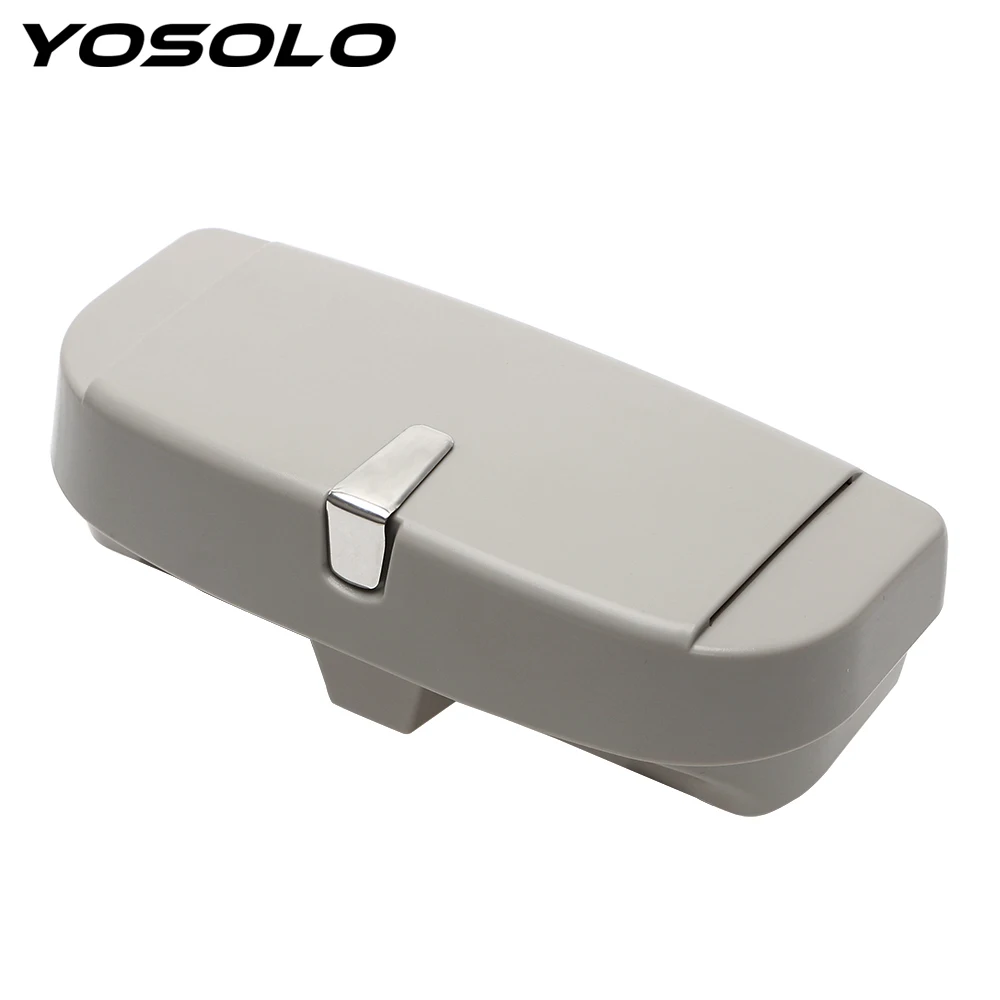 

YOSOLO Car Glasses Case Sun Visor Clip Card Ticket Storage Stowing Tidying Sunglasses Holder Box Auto Accessories Organizer