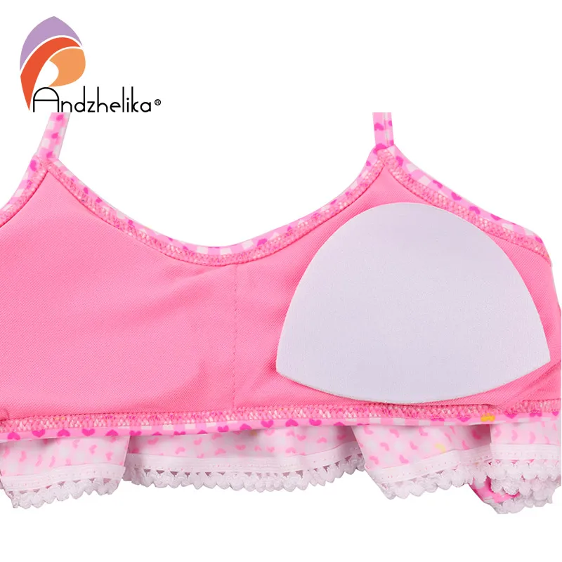 Andzhelika Children's Swimwear Cute Heart Bikini Girls Summer Swimsuit Beach Kids Swimwear Child Sports Bathing Suit image 6