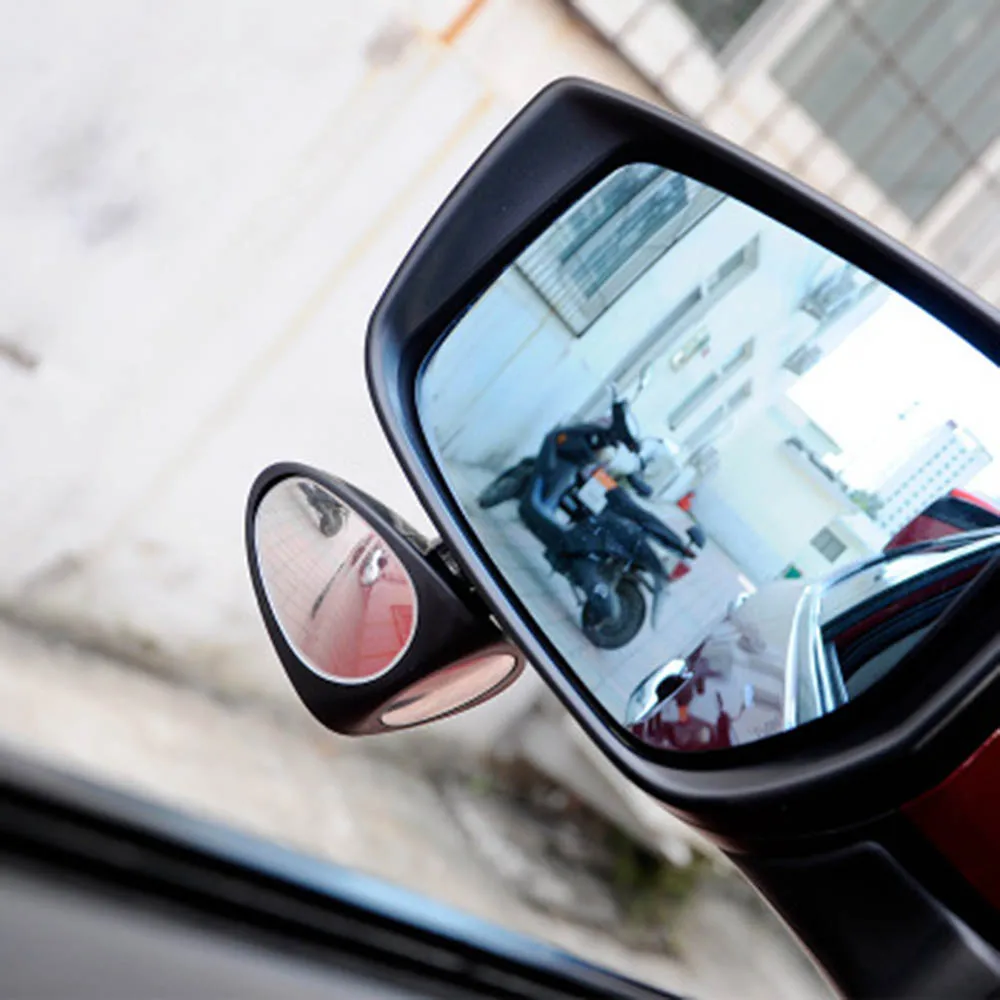 

2 in 1 Car Blind Spot Mirror Wide Angle Mirror 360 Rotation Adjustable Convex Rear View Mirror View front wheel Car mirror