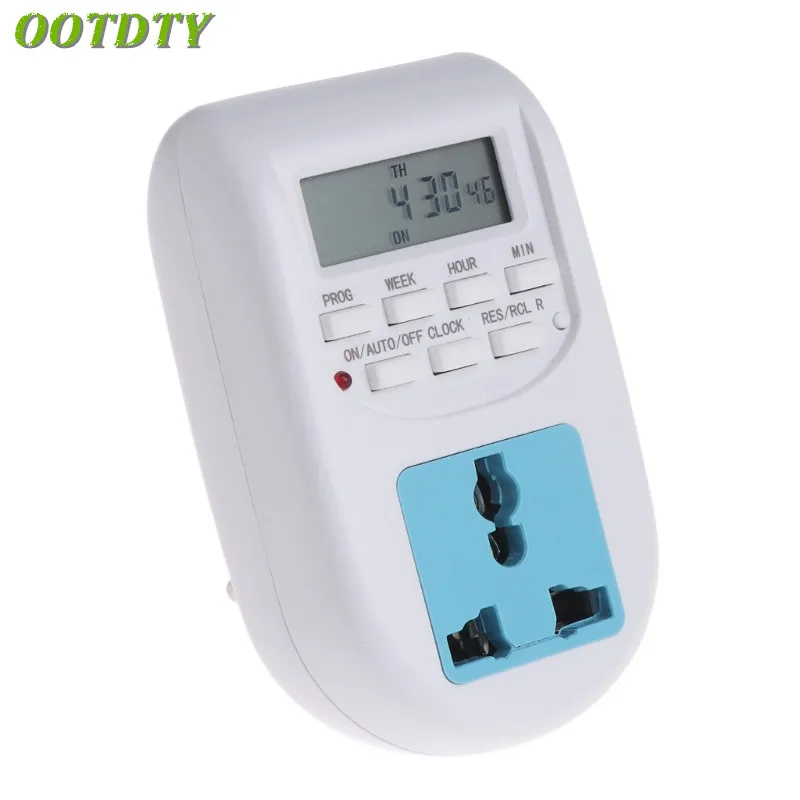 

OOTDTY EU Plug New Energy Saving Timer Programmable Electronic Timer Socket Digital Timer Household Appliances For Home Devices