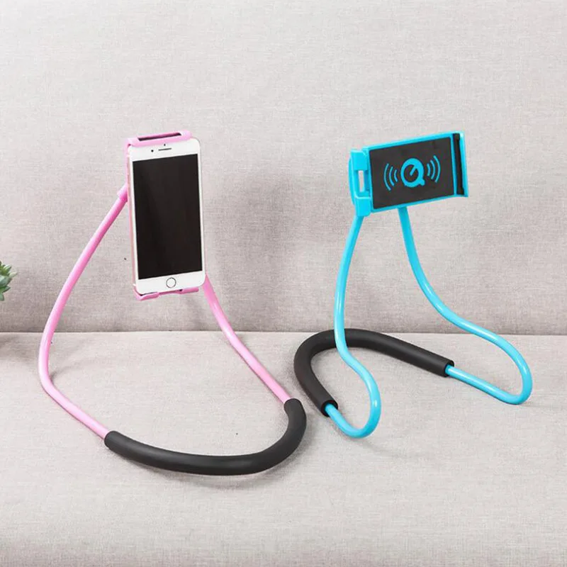 Mobile Phone Holder Lazy Hanging Neck Phone Stands Necklace Bracket Bed