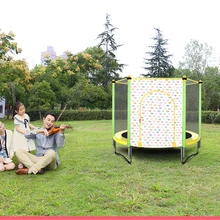 45 дюймов портативный батут домашний батут, открытый фитнес и развлекательные средства, оборудованные защитной сеткой