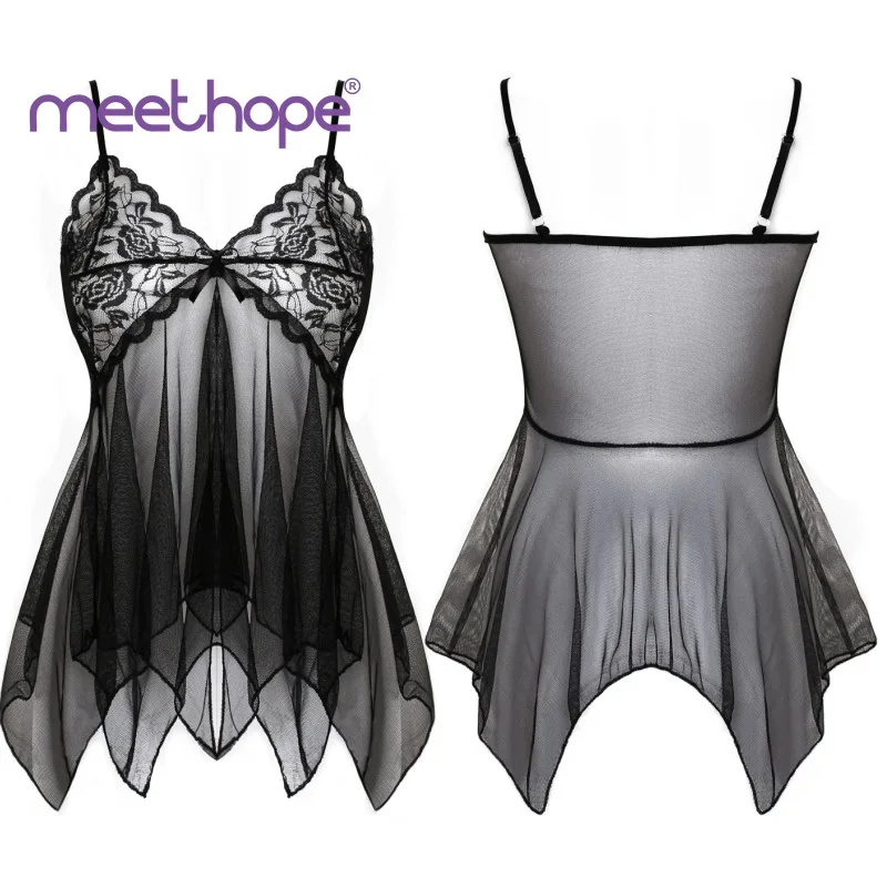 

Europe and the United States sexy women's lace pajamas dress transparent hollow chemise underwear sexy dolls underwear