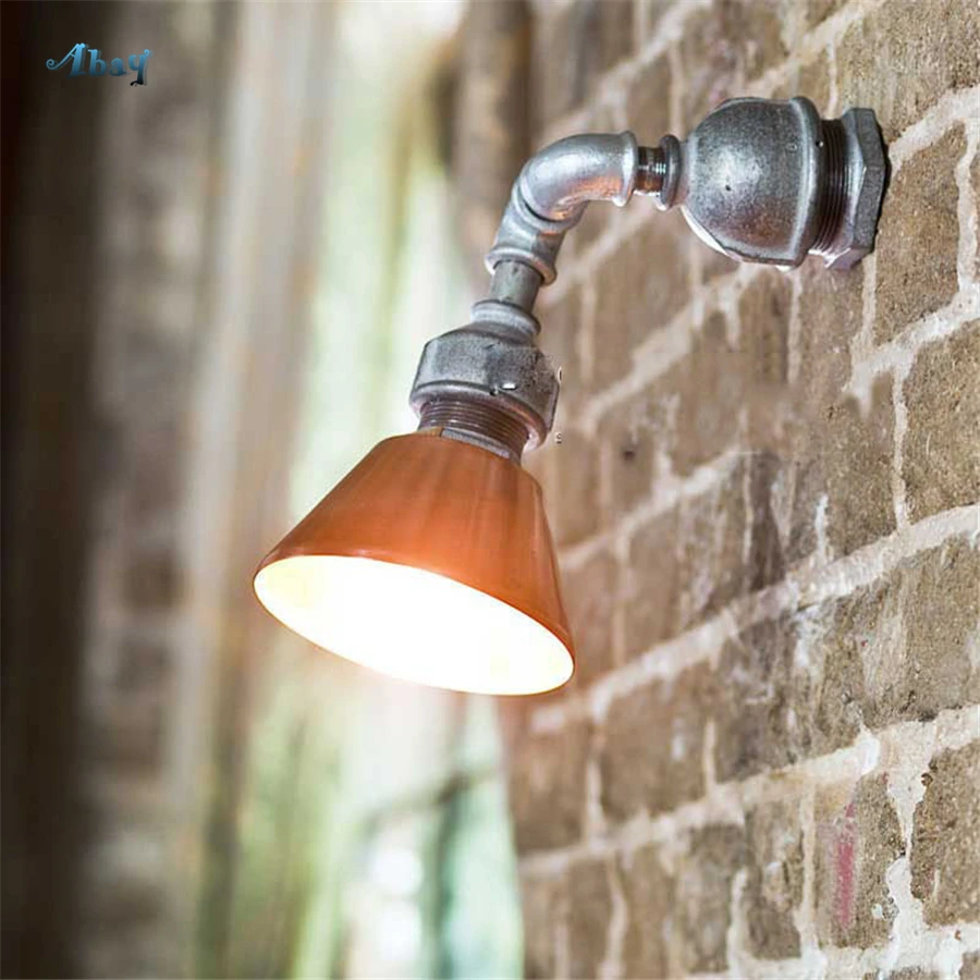 

American water Pipe Wall Lamps country Bar Industrial Decoration Living Room coffee store Retro tubes Wall Sconce Light Fixtures