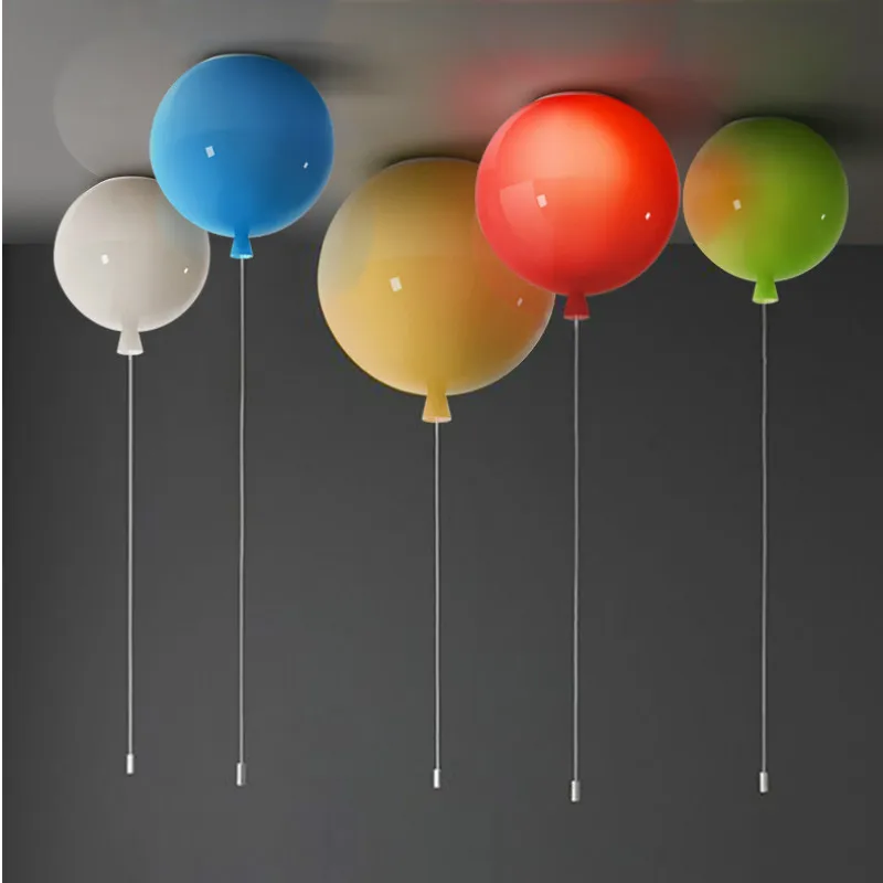 Nordic Balloon Acrylic Pendant Lights Home Decor Bedroom Colour Creative Kids Room E27 Kitchen Lighting Fixture Lampara Para