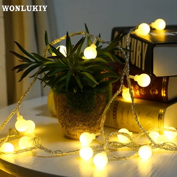 

2M 20 LED Globe String Lights Warm White RGB Colorful Ball Fairy Garland Light for Party Christmas Wedding Home Decoration