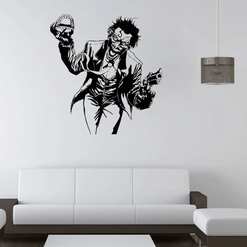 

Heath Ledger Clown DC Wall Sticker Marvel Comics Superheroes for creative mural home decal vinyl