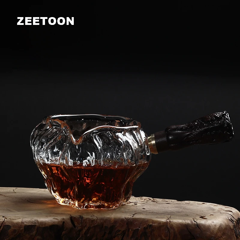 210ml Japanese Style Heat-resistant Walnut Pattern Side Handle Fair Mug Cup Kung Fu Tea Set Bowl Creative Cha Hai | Дом и сад