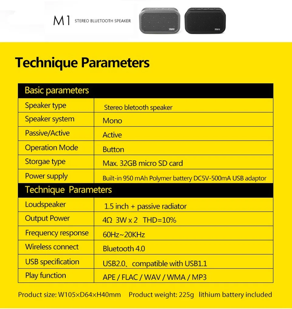 MIFA M1 портативный Bluetooth динамик с стерео музыкальной системой на открытом воздухе беспроводной Bluetooth мини-динамик для iphone Поддержка TF карты