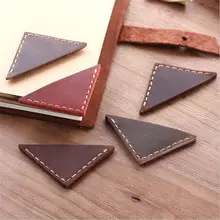Винтажные закладки из натуральной кожи Угловые треугольные закладки страница маркер ручной работы Канцтовары для записей подарок, школьные принадлежности