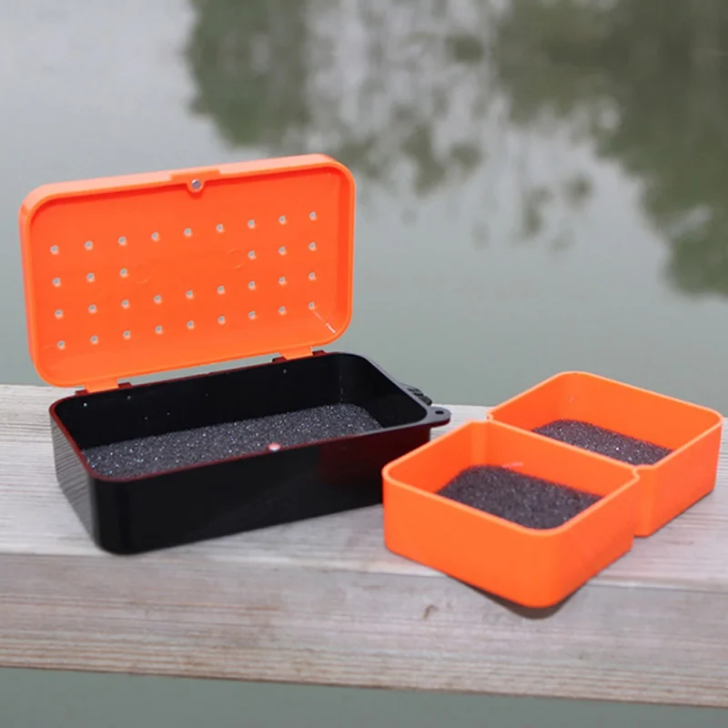 Рыболовные инструменты красный червяк коробка двойная earthworm коробка маленькие рыболовные аксессуары переносная Удобная приманка коробка