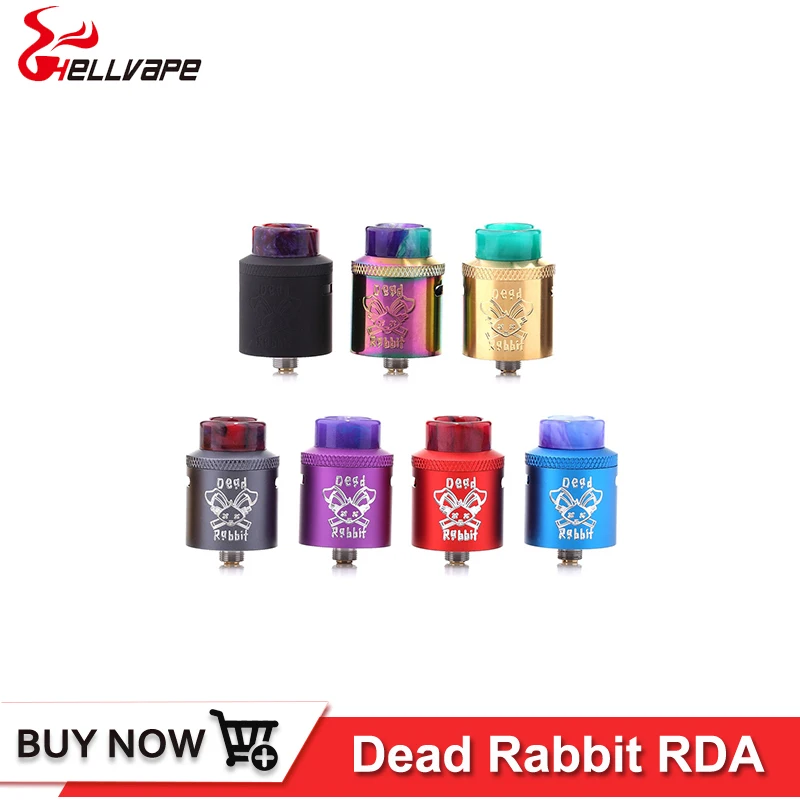 

Original Hellvape Dead Rabbit RDA Tank Rebuildable Dripper Atomizer 24mm Vape for Single dual coil 510 elctronic cigarette mod