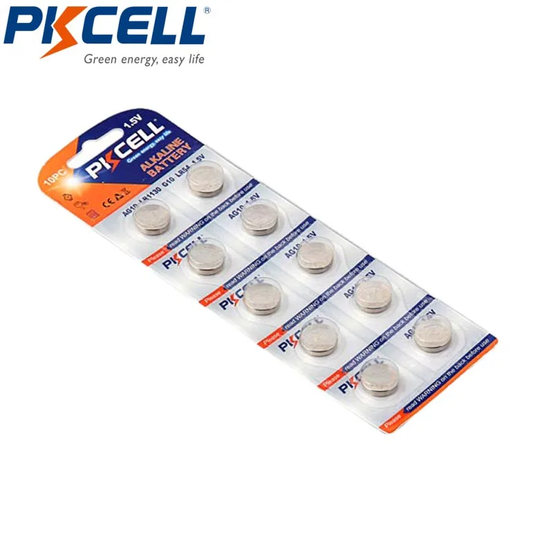 

10Pcs AG10 Alkaline Button Coin Battery 1.5V Equal To 189 LR54 LR1130 L1131 389 390 For Bullets Eggs Watches Calculators