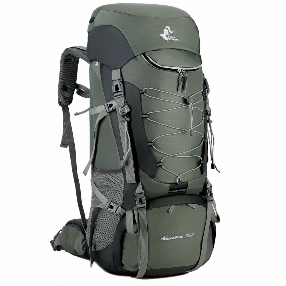 Liga de Alumínio de Caminhadas Caminhadas ao ar Externo de Nylon Mochila de Viagem 75l ao ar Livre Mochila Mochila Quadro Mochila Esportes à Prova d’ Água