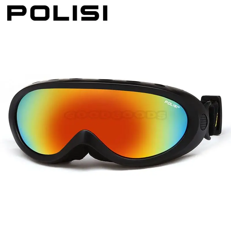 POLISI мужские и женские зимние лыжные очки для спорта на открытом воздухе, снегоходы, сноуборд, скейт, снежные очки UV400, противотуманные лыжные очки