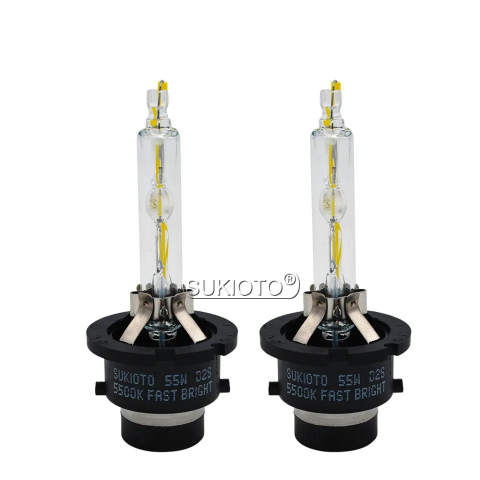 SUKIOTO Ксеноновые лампы D2S D4S 55W 5500K D2R D4R ксеноновые прожекторные линзы улучшенный
