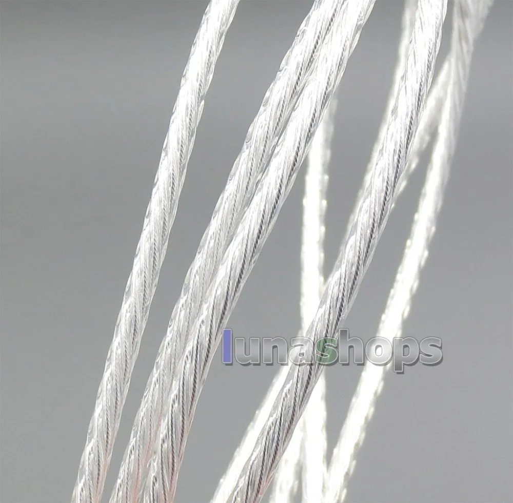 LN005688 Silver Plated Upgrade DIY Custom Cable Cord for Headphone audio tech ATH M40x ATH M50x ATH M70x