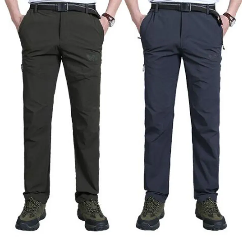Мужские уличные быстросохнущие брюки походный альпинистский эластичные брюки мужские тонкие дышащие длинные брюки плюс размер S-4XL