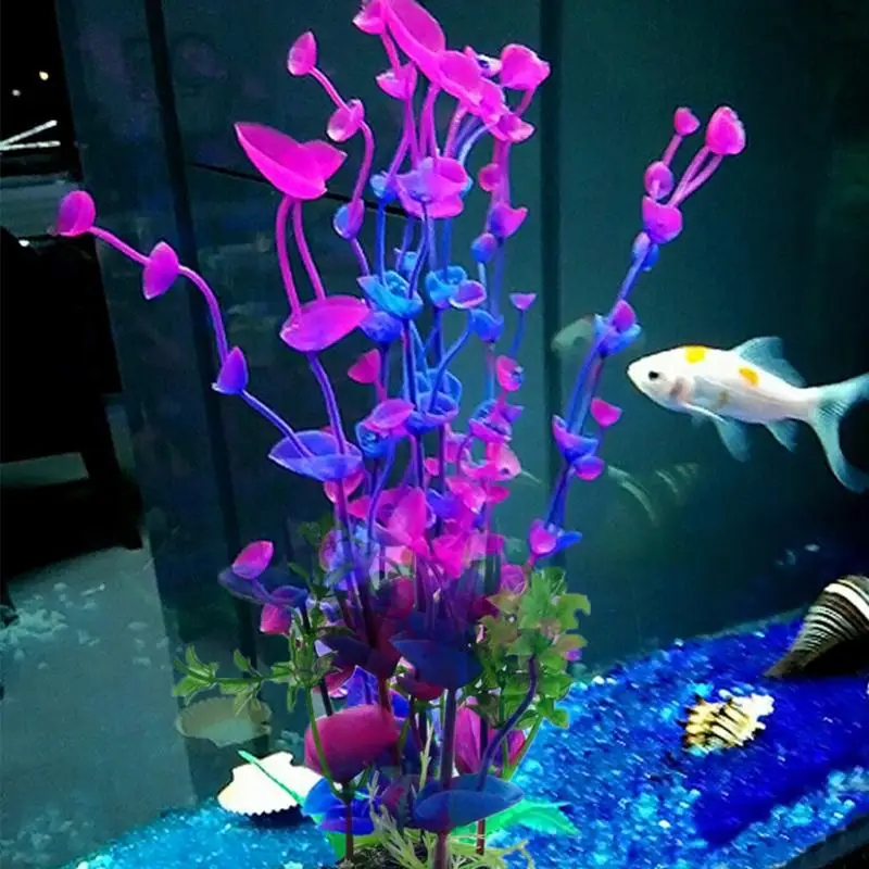 

21cm Colorful Aquarium Landscaping Simulation Aquatic Plants Fish Tank Decoration Flower Grass simulation Water Plant Ornament