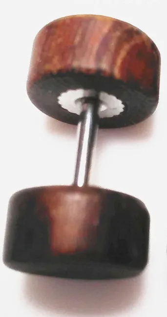 1 шт деревянные серьги для мужчин ручной работы серьги лазерная резка Экологичные деревянные ювелирные изделия - Окраска металла: B