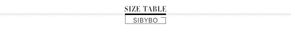 SIZE TABLE